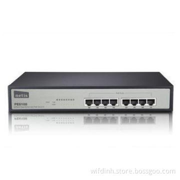 Fast Ethernet Switch With 4 Port PoE , 8 Port Network Switc
